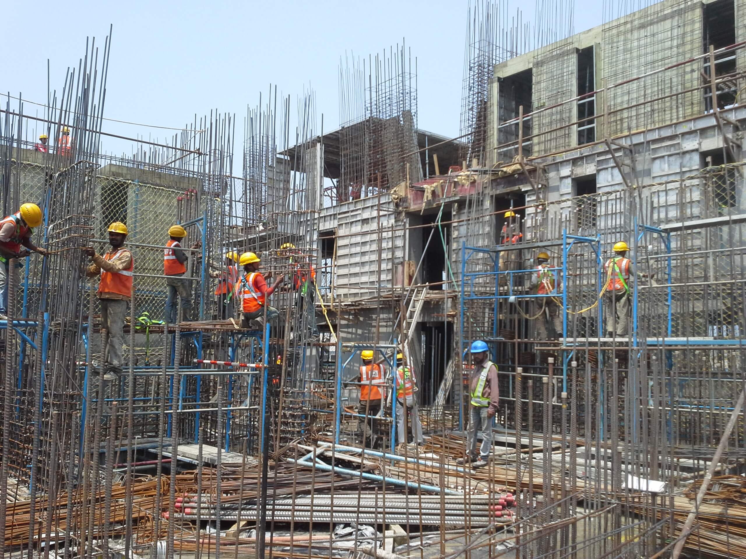 Mivan aluminium shuttering being re-designed for reuse